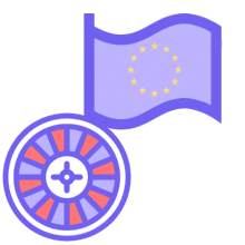 Roulette und EU-Flagge