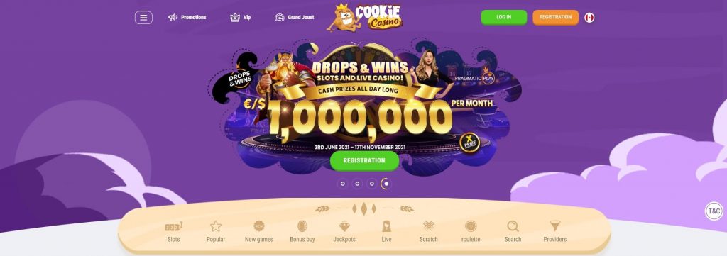 PlayAmo Best Online Casino Cookie Drops And Wins 1024X361