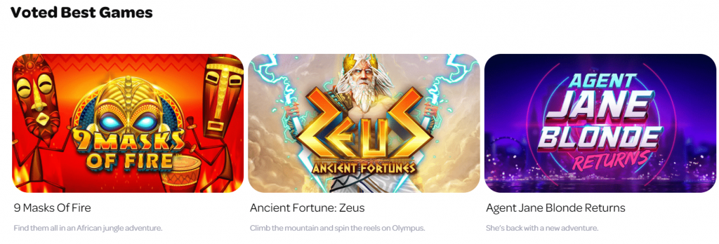 PlayAmo Best Online Casino Spin Casino Voted Best Games 1024X348