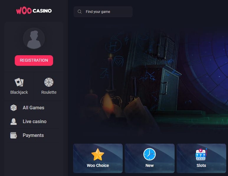 PlayAmo Main Page woo-main-page