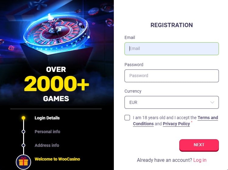 PlayAmo Best Online Casino woo-registration