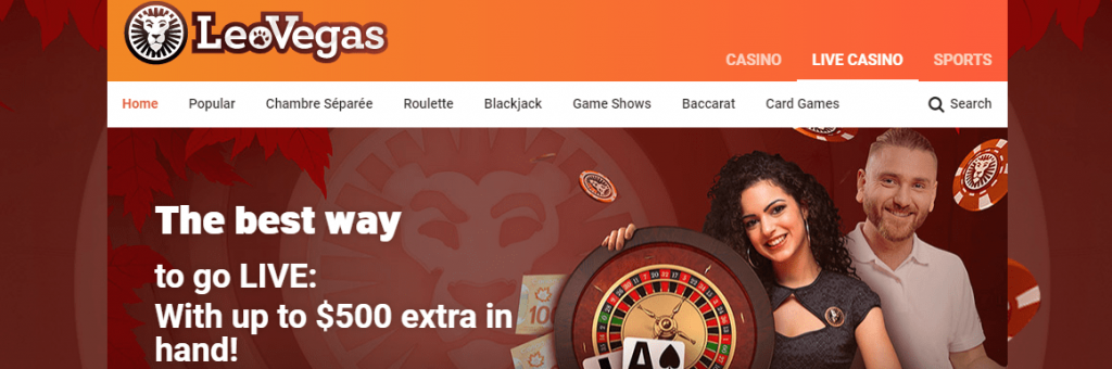 LeoVegas Live Casino Lobby Leovegas Live Casino Lobby 1024X340