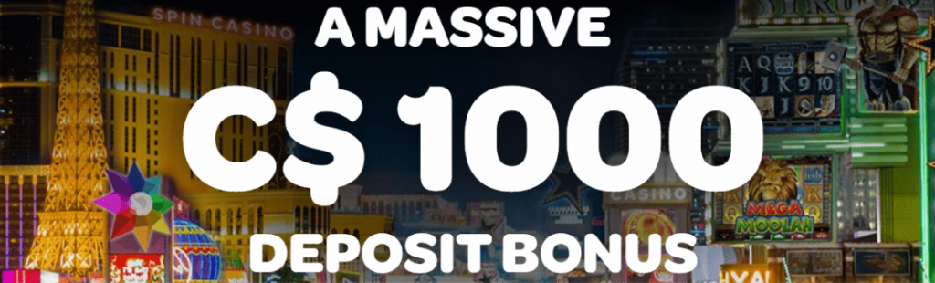 Spin Casino lobby bonus Spin Casino Bonus 1024X310
