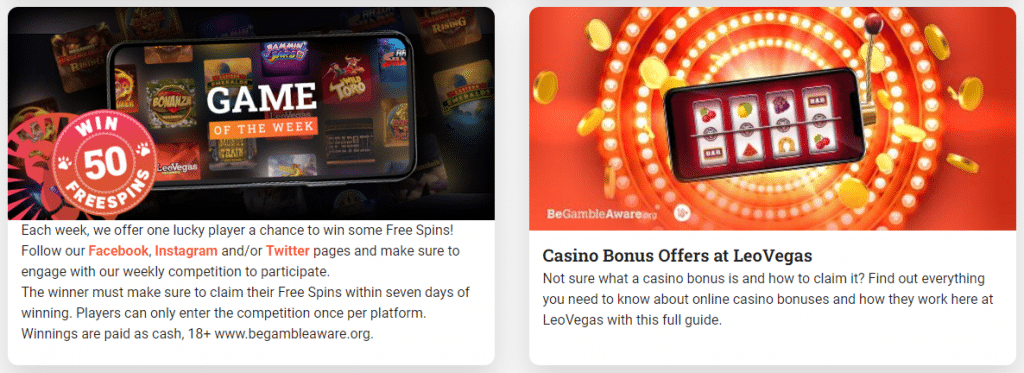 LeoVegas Casino Bonus Offers