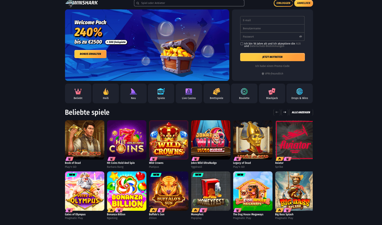 winshark online casino