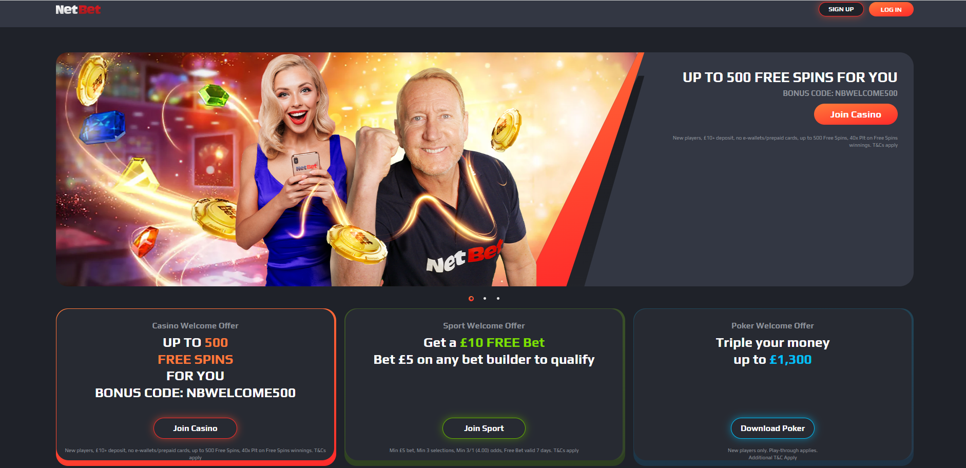 NetBet Casino Lobb