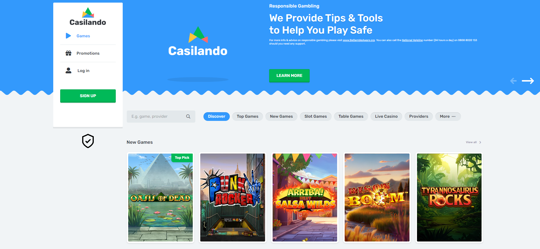 Casilando Casino Lobby