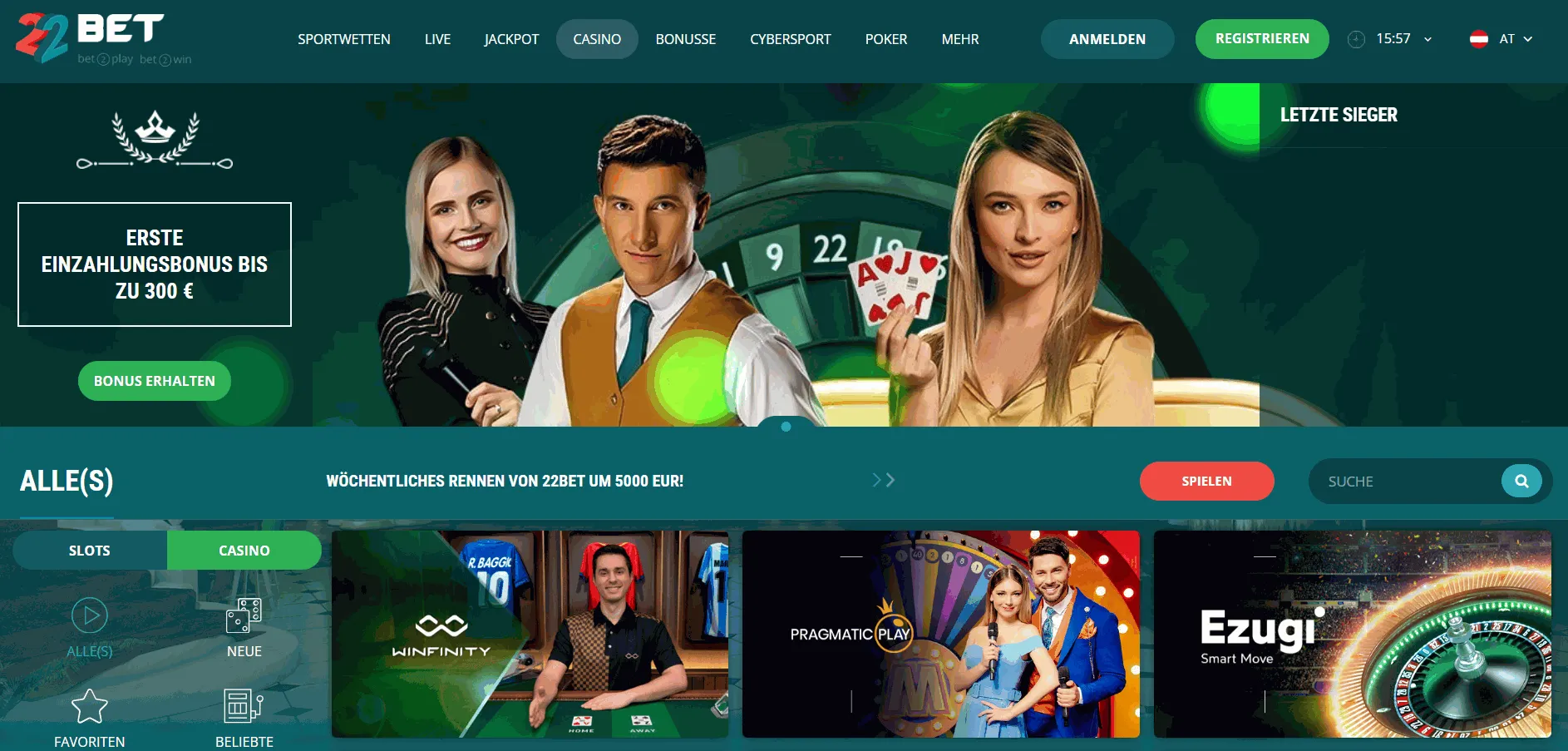 22bet Casino lobby 22bet Casino lobby