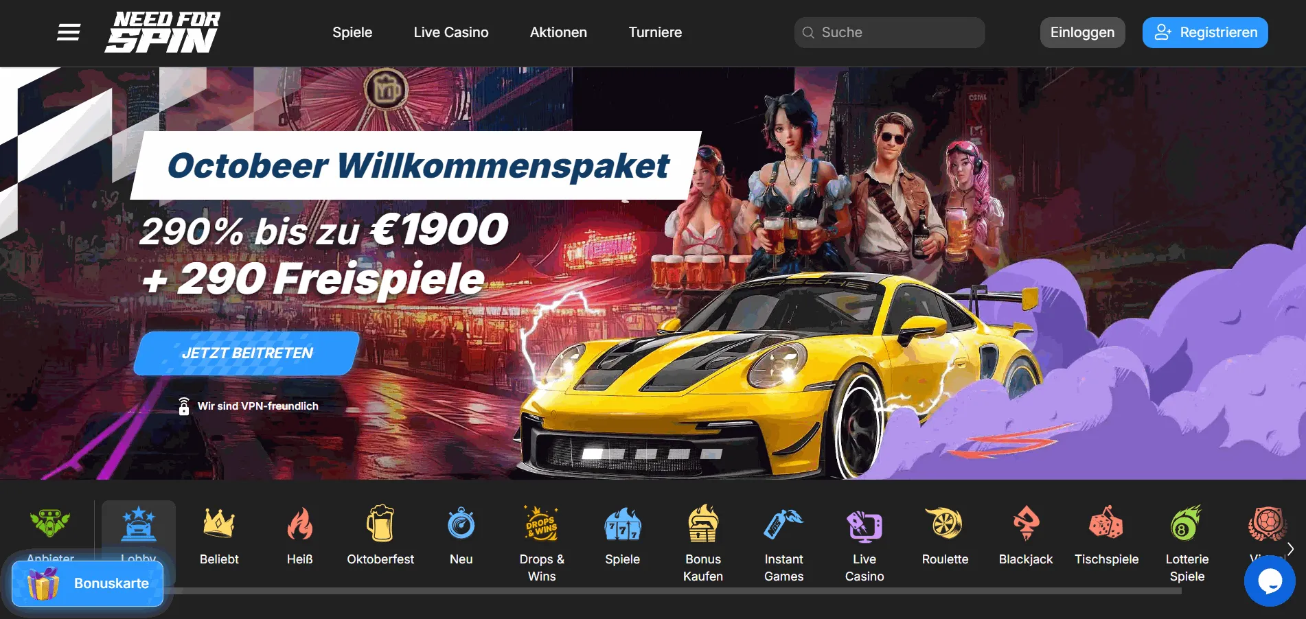 Need For Spin Casino in Deutschland Need For Spin Casino in Deutschland
