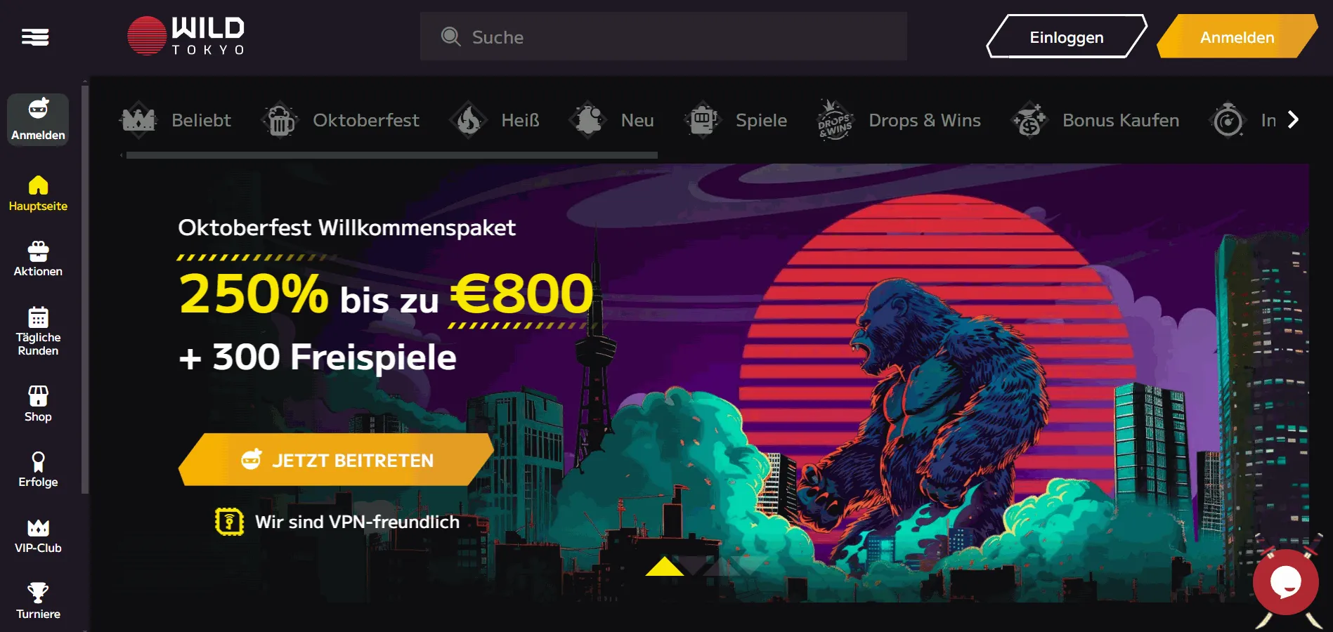 Wild Tokyo Casino Lobby