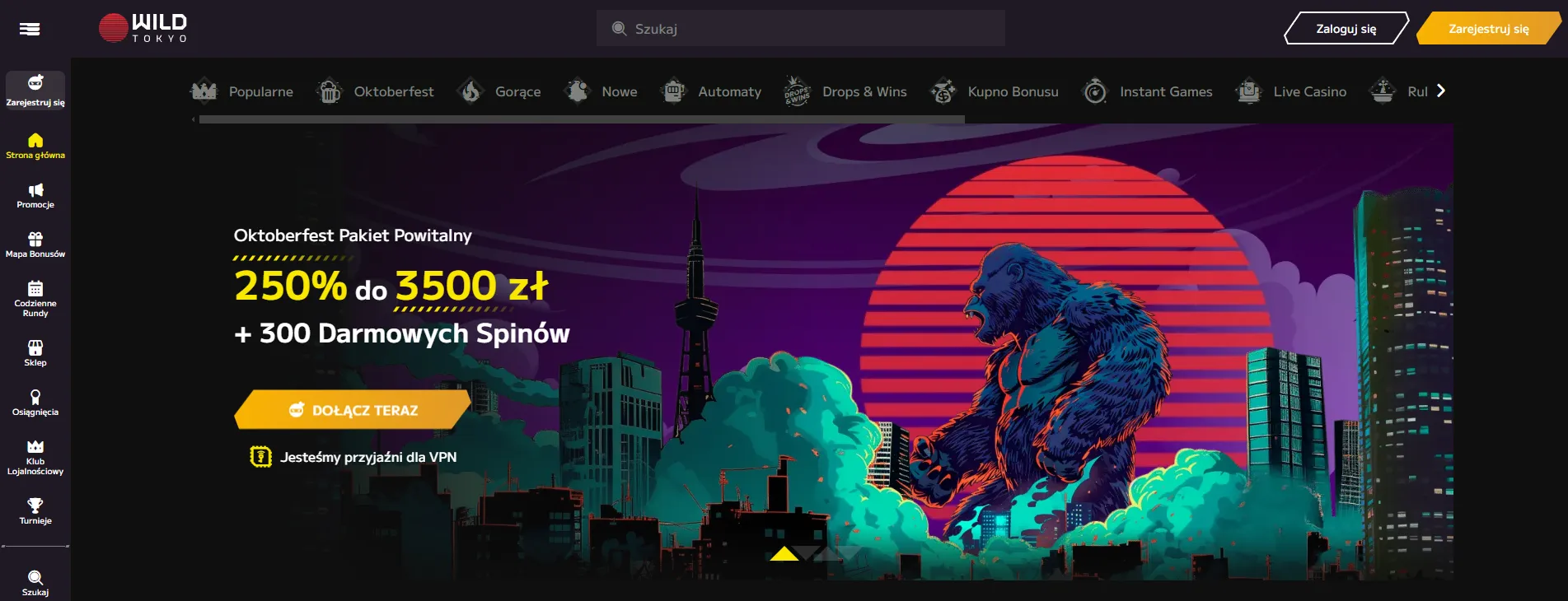 wild tokyo casino lobby