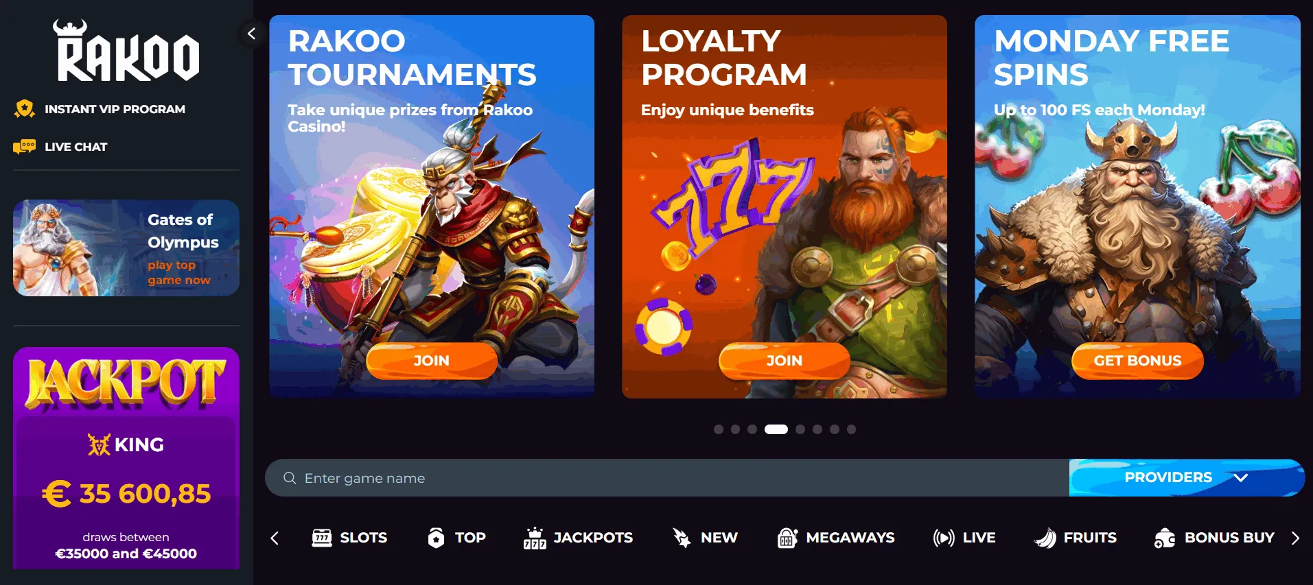 Rakoo Casino met telefoonrekening betalingen