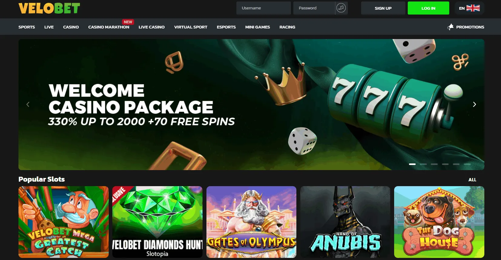 VeloBet Casino Website VeloBet Casino Homepage