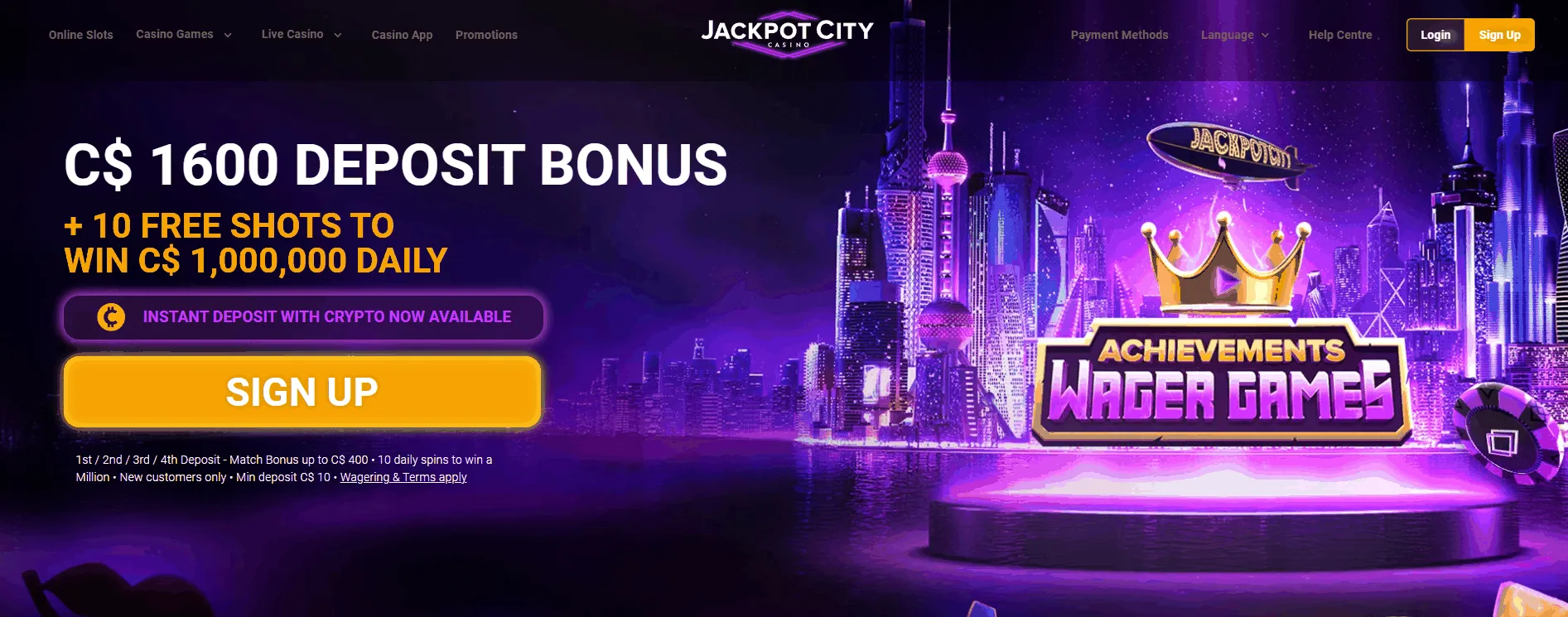 JackpotCity Casino with Interac Payments JackpotCity Interac Online Casino