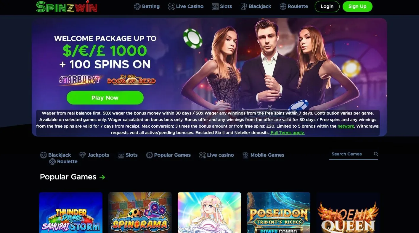 Spinzwin Casino Spinzwin Casino in UK