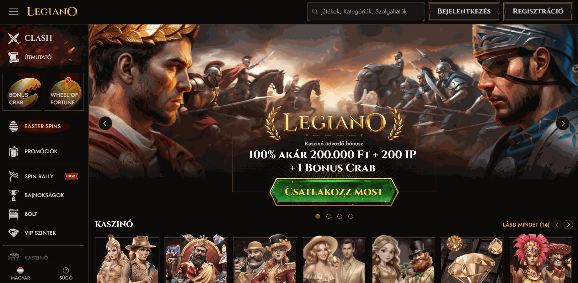 Online kaszinó Legiano Legiano kaszinó online